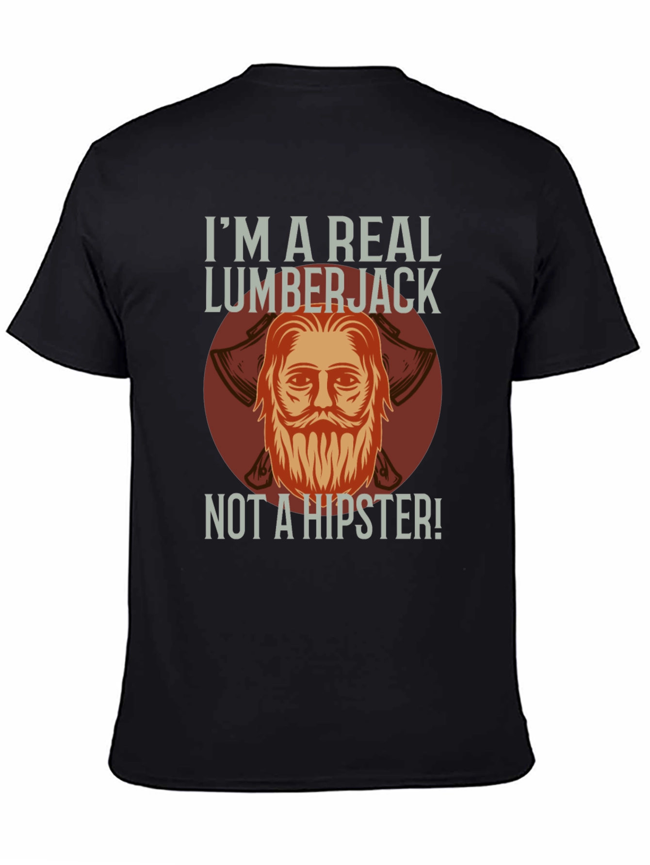Camiseta Negra: Leñador Auténtico No Hipster