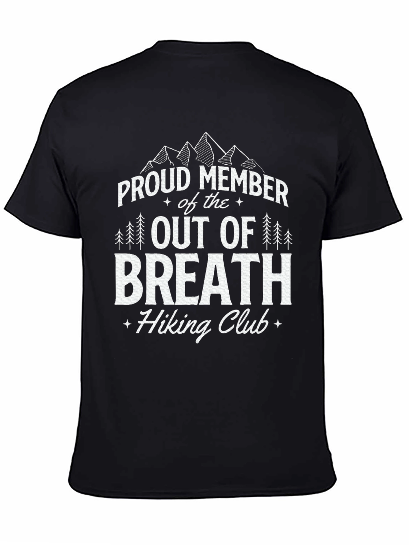 Camiseta Negra Out of Breath Hiking Club