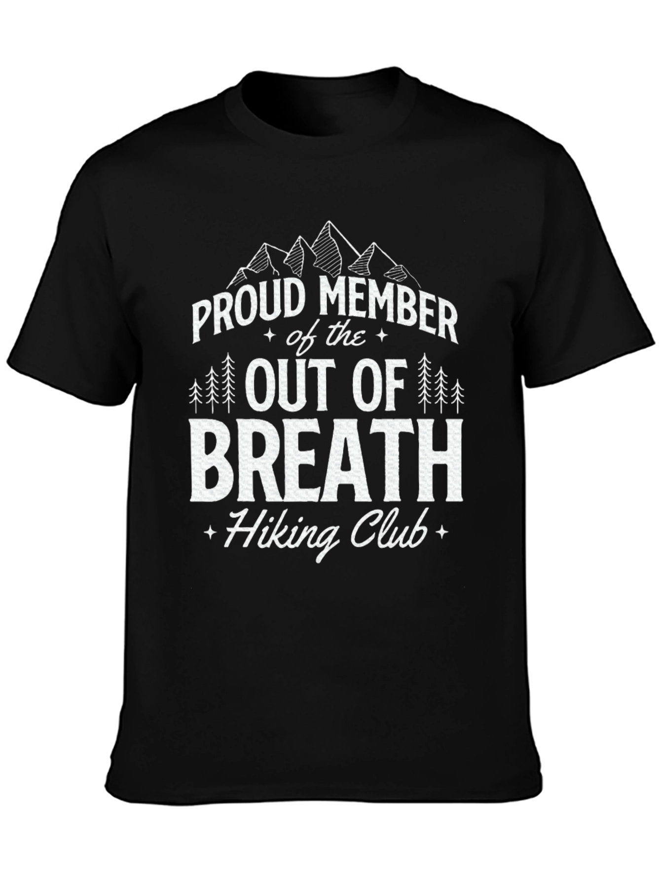 Camiseta Negra Out of Breath Hiking Club