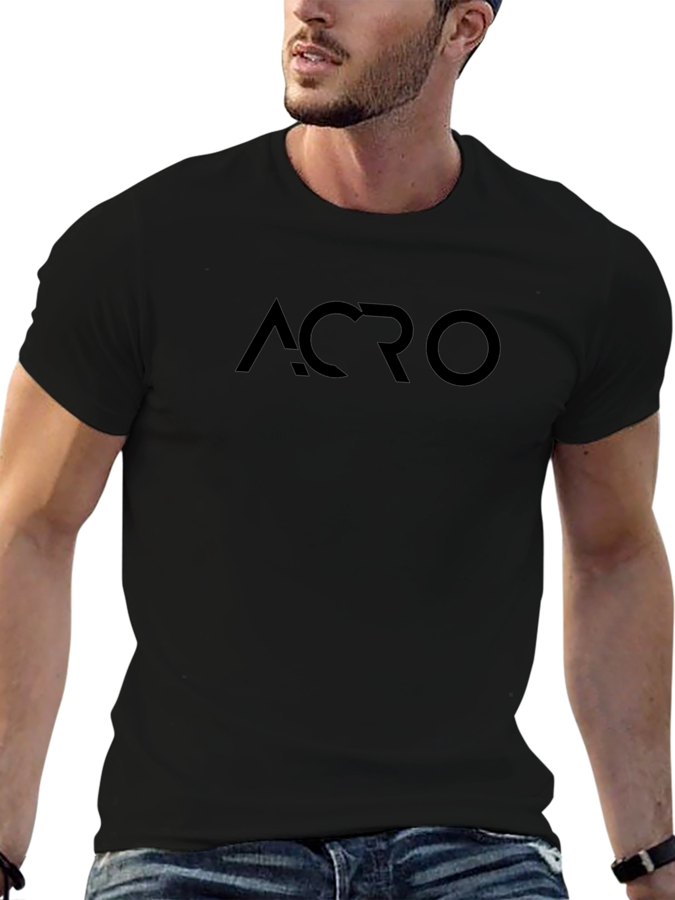 Camiseta ACRO Negra Unisex de Algodón