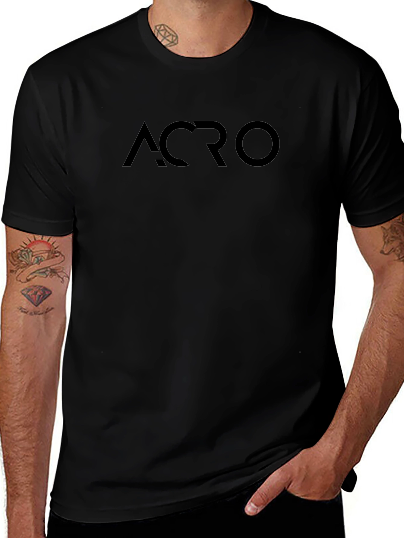 Camiseta ACRO Negra Unisex de Algodón