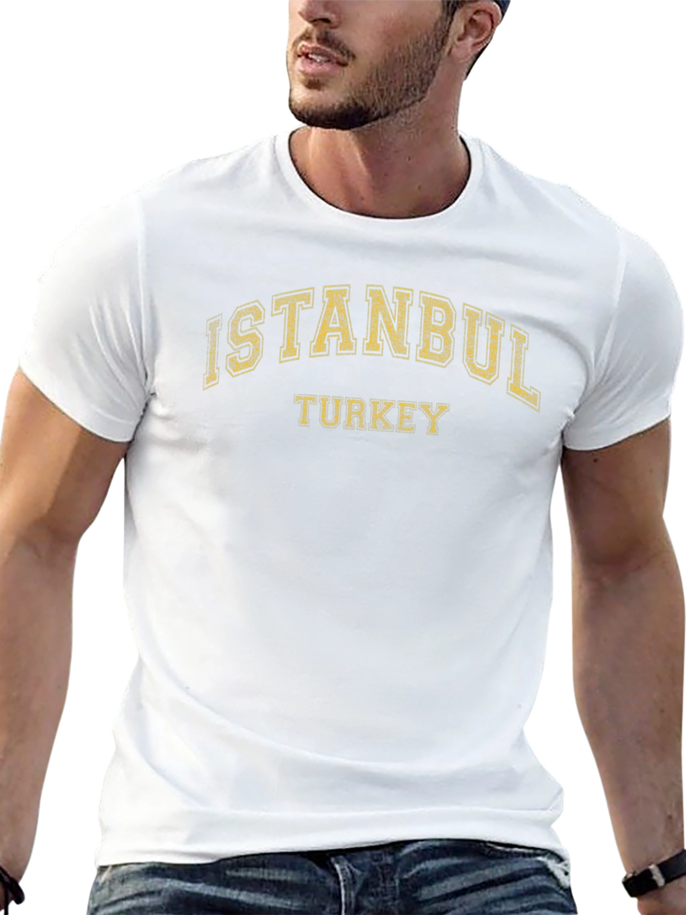 Camiseta Negra Estampada Estambul Turquía