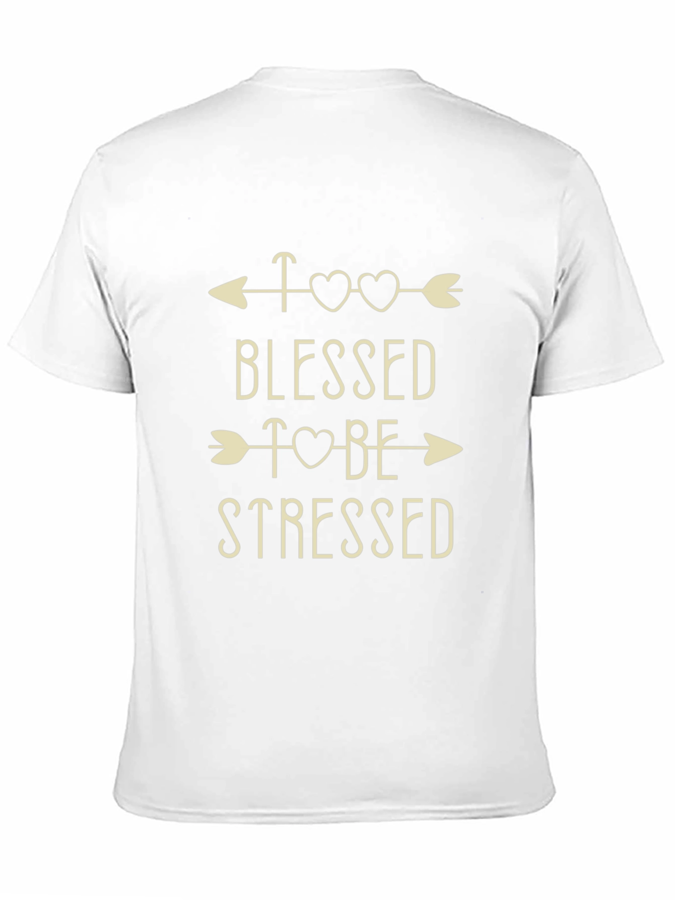 Camiseta Negra con Diseño Blessed To Be Stressed
