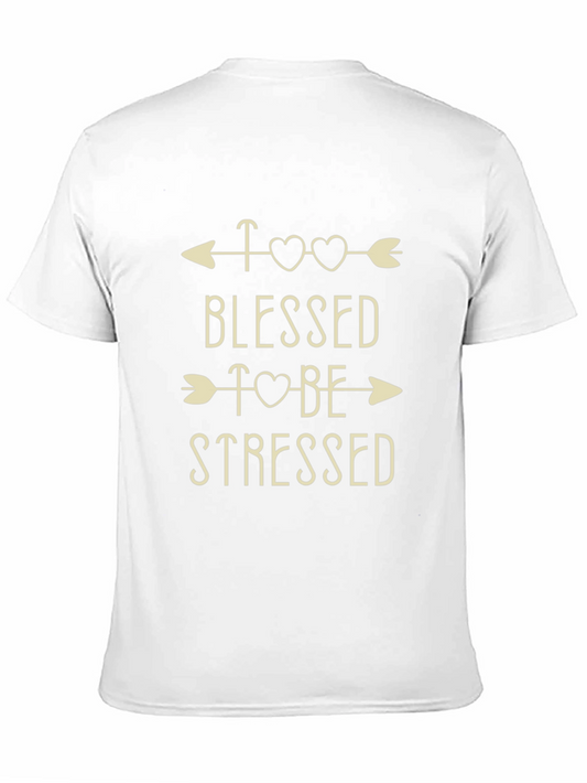 Camiseta Negra con Diseño Blessed To Be Stressed