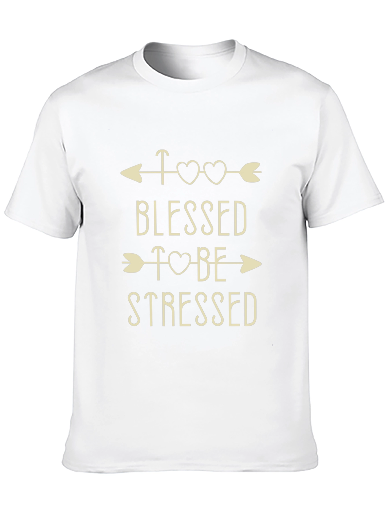 Camiseta Negra con Diseño Blessed To Be Stressed