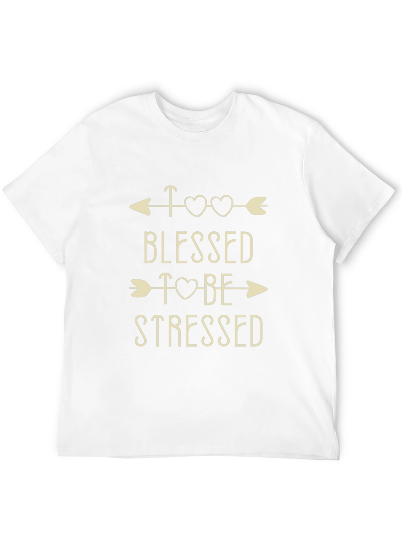 Camiseta Negra con Diseño Blessed To Be Stressed