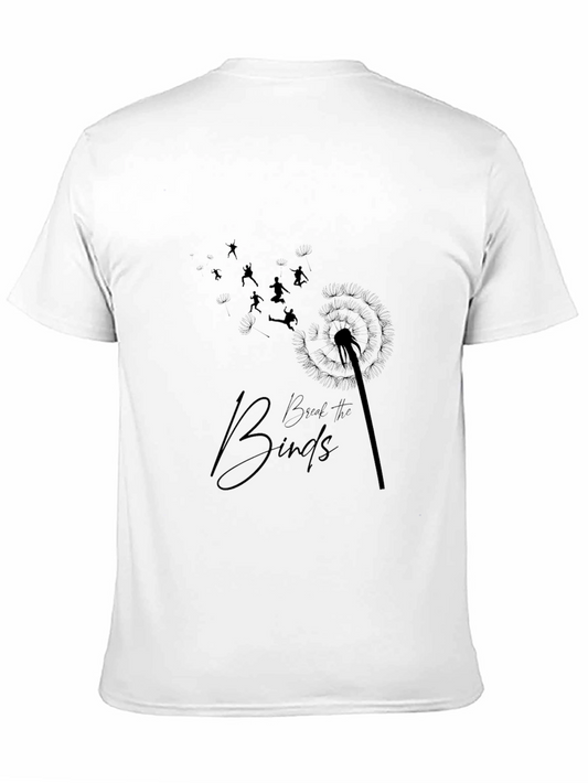 Camiseta Negra con Diseño de Diente de León y Frase Inspiradora