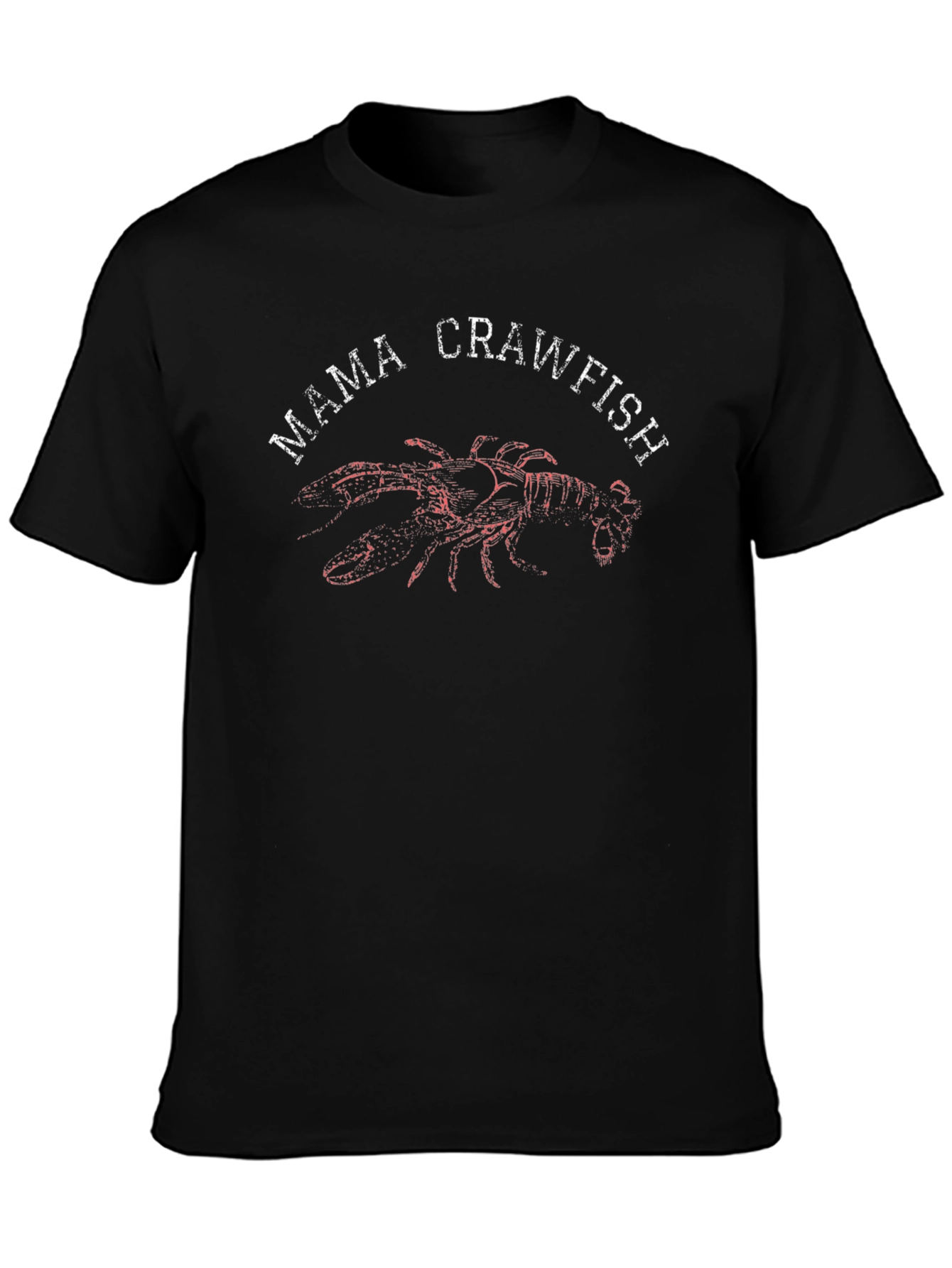 Camiseta Negra Mama Crawfish para Amantes de los Mariscos