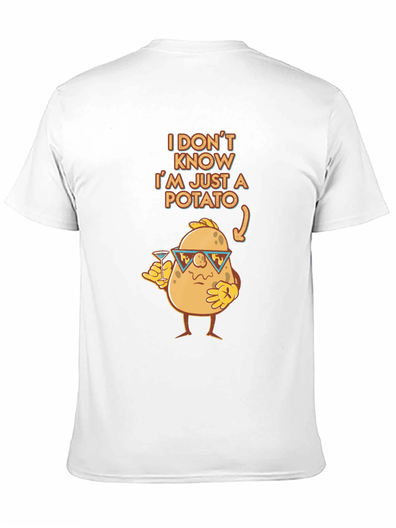 Camiseta Negra con Diseño de Papa Divertida