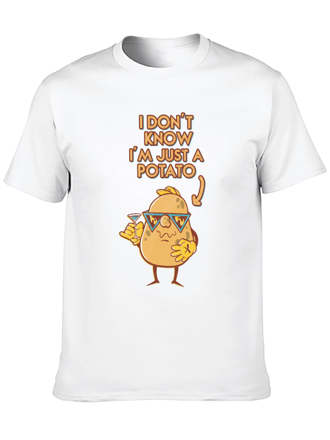 Camiseta Negra con Diseño de Papa Divertida