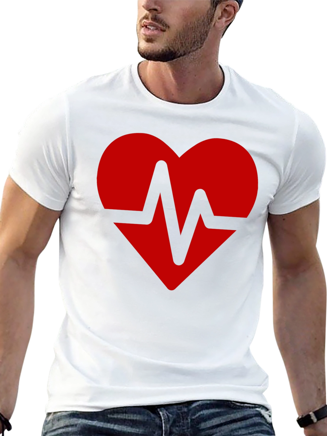 Camiseta Negra Corazón Latido