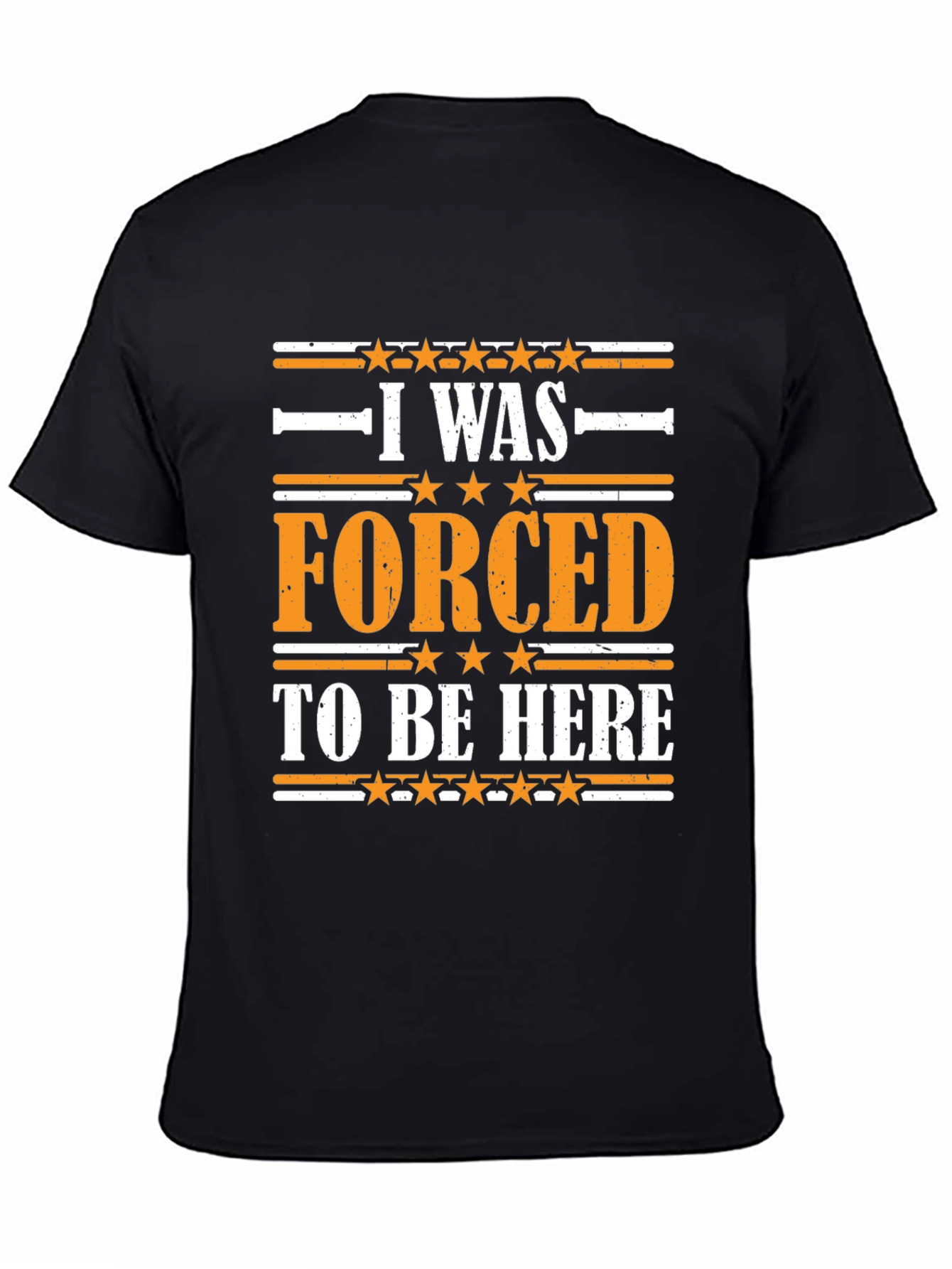 Camiseta Negra con Estampado Forced To Be Here