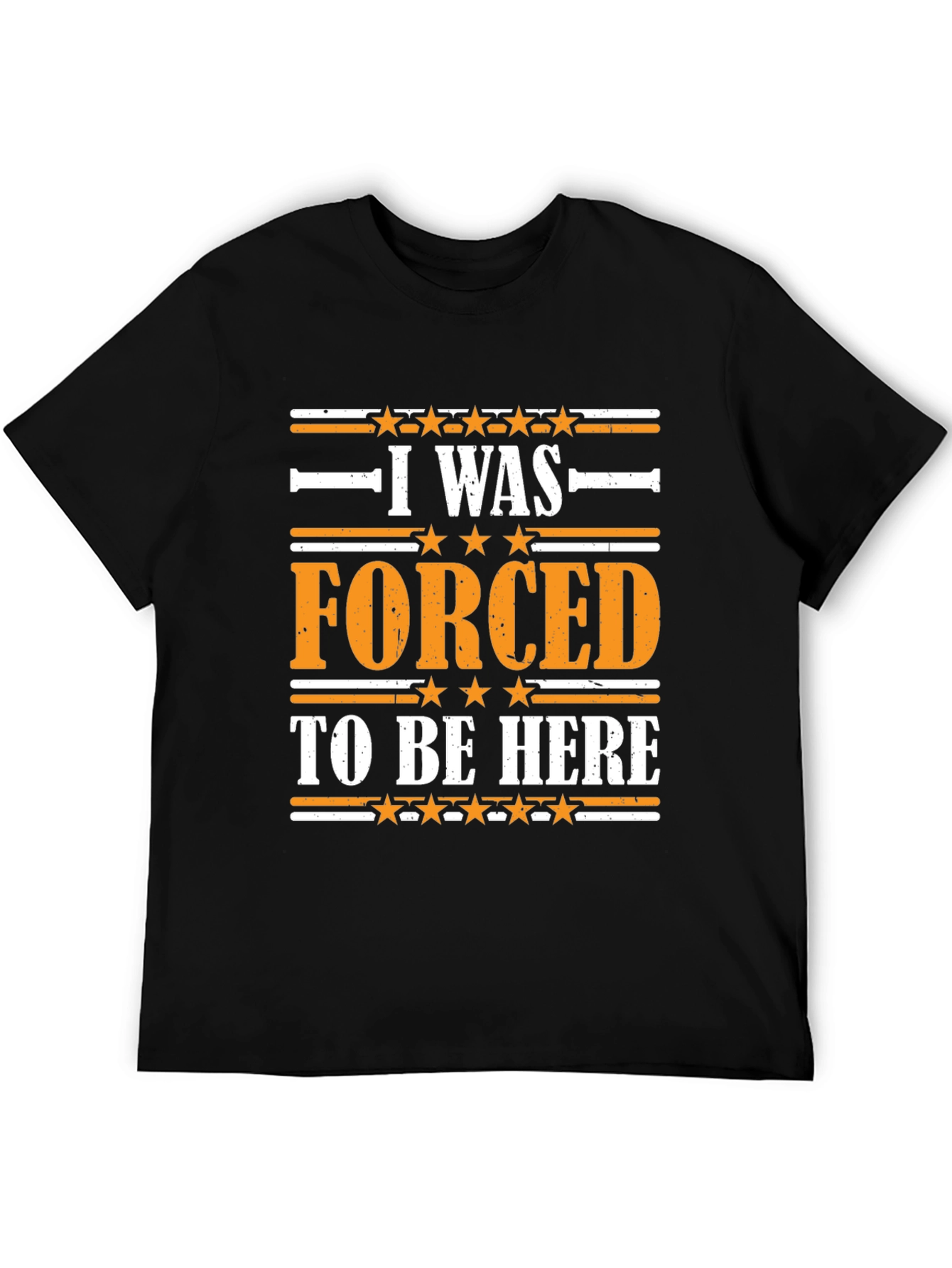 Camiseta Negra con Estampado Forced To Be Here