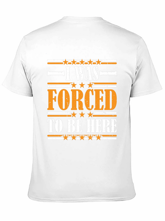 Camiseta Negra con Estampado Forced To Be Here