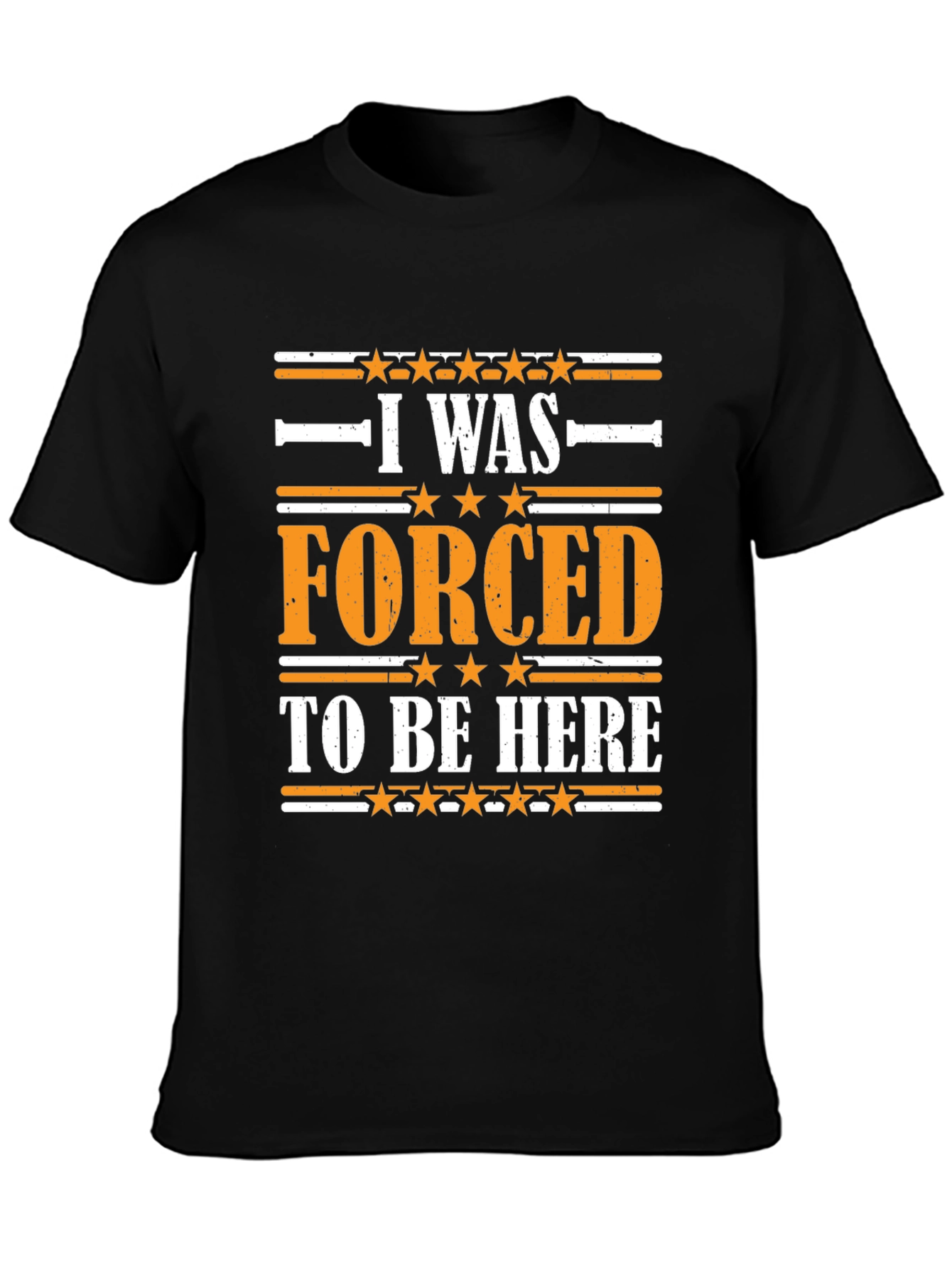 Camiseta Negra con Estampado Forced To Be Here