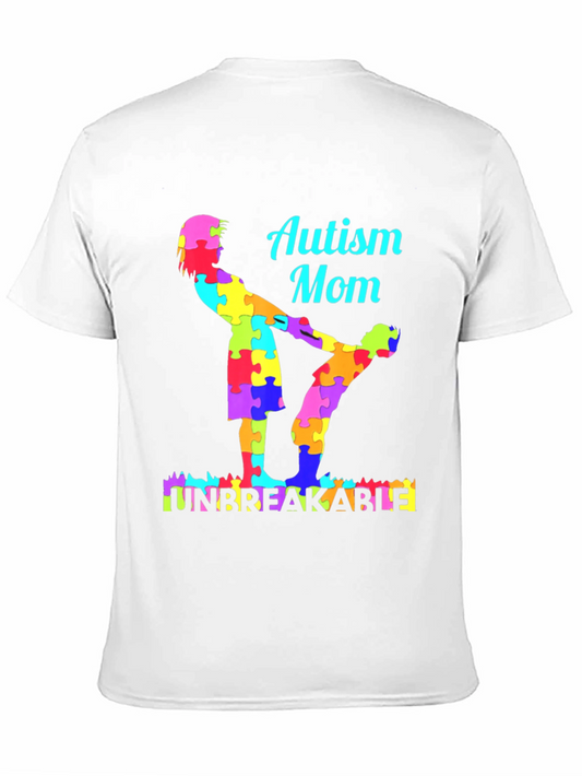 Camiseta Negra Mamá Autismo Irrompible