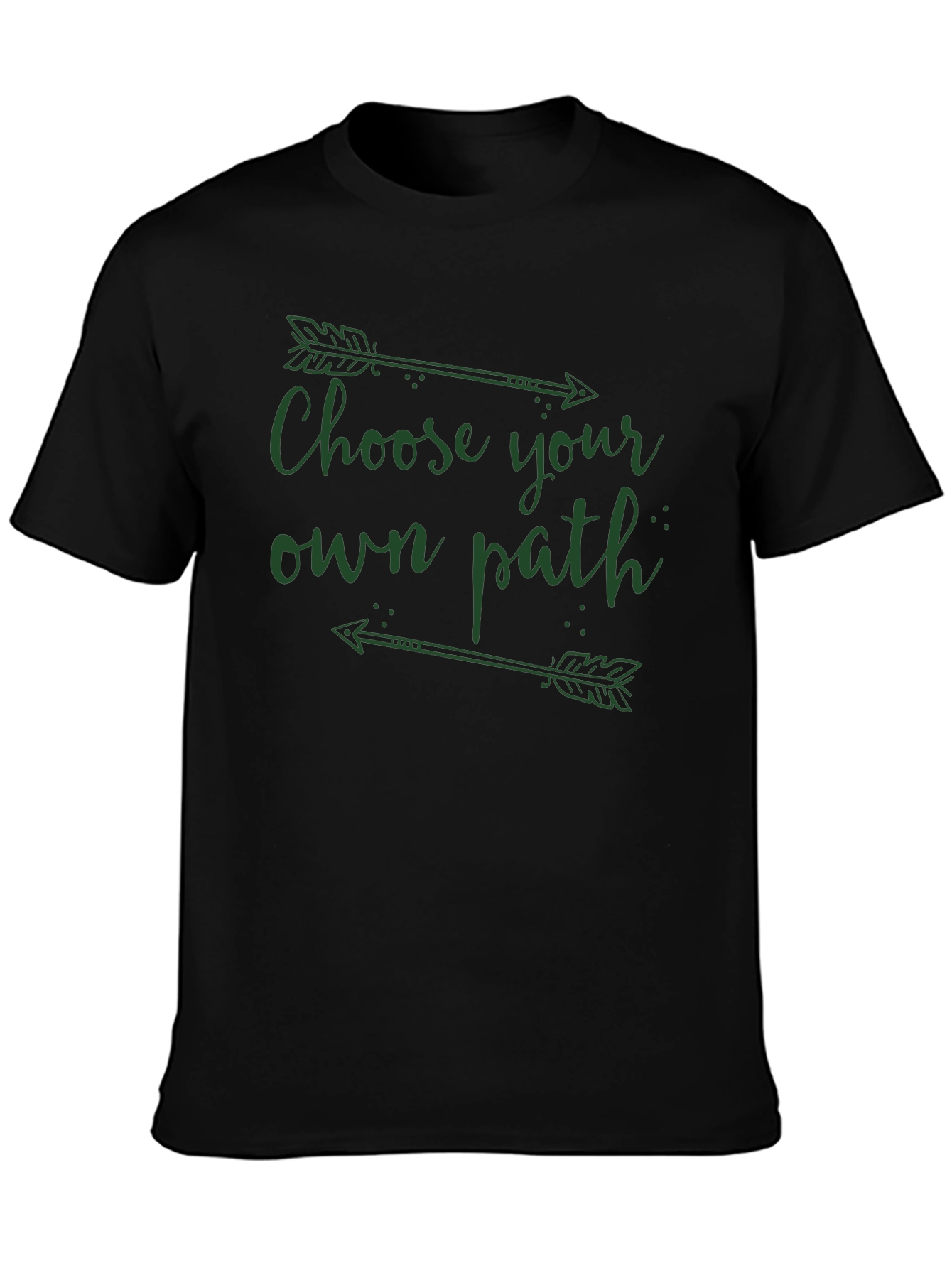 Camiseta Negra: Elige Tu Propio Camino con Flechas