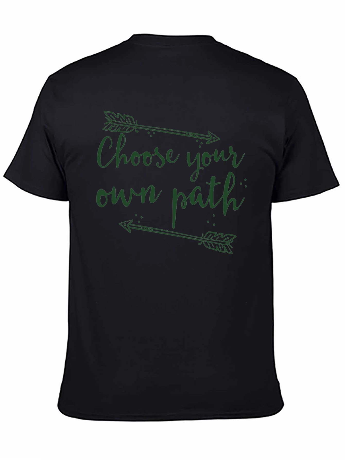 Camiseta Negra: Elige Tu Propio Camino con Flechas