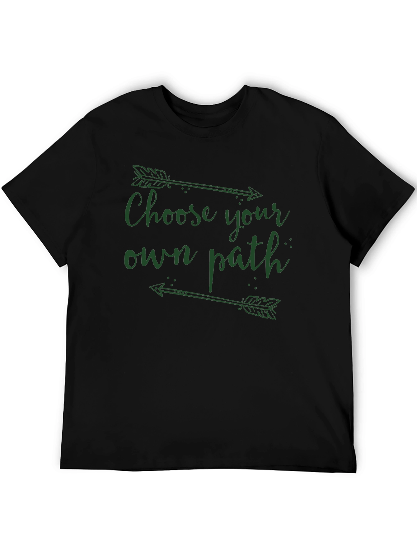 Camiseta Negra: Elige Tu Propio Camino con Flechas