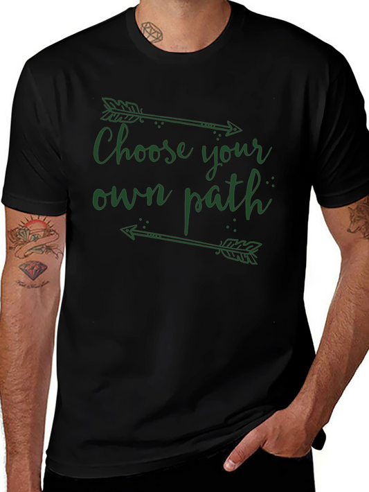 Camiseta Negra: Elige Tu Propio Camino con Flechas