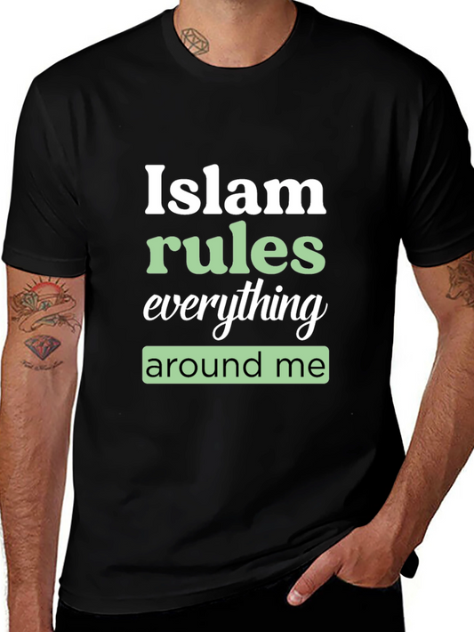 Camiseta Negra Estampada: Islam Rules