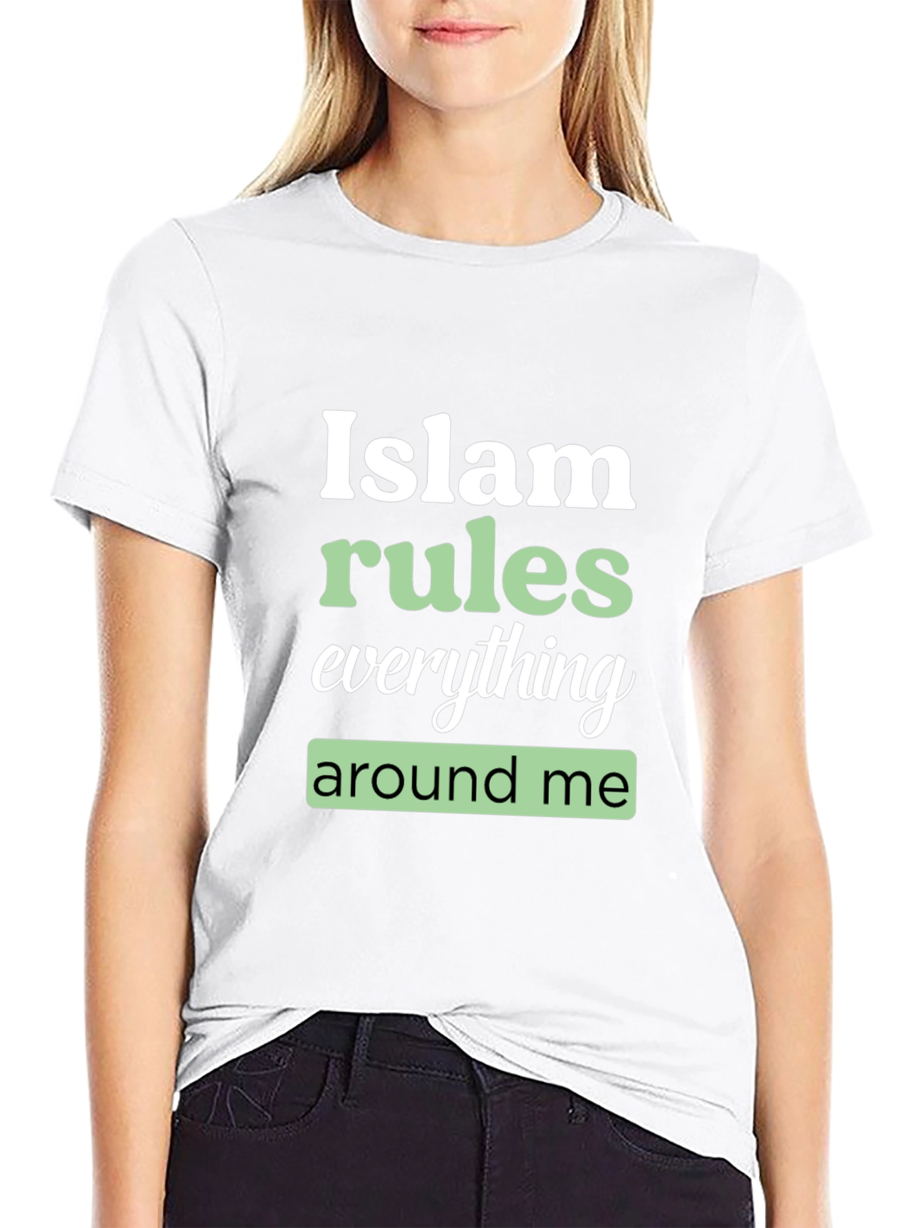 Camiseta Negra Estampada: Islam Rules