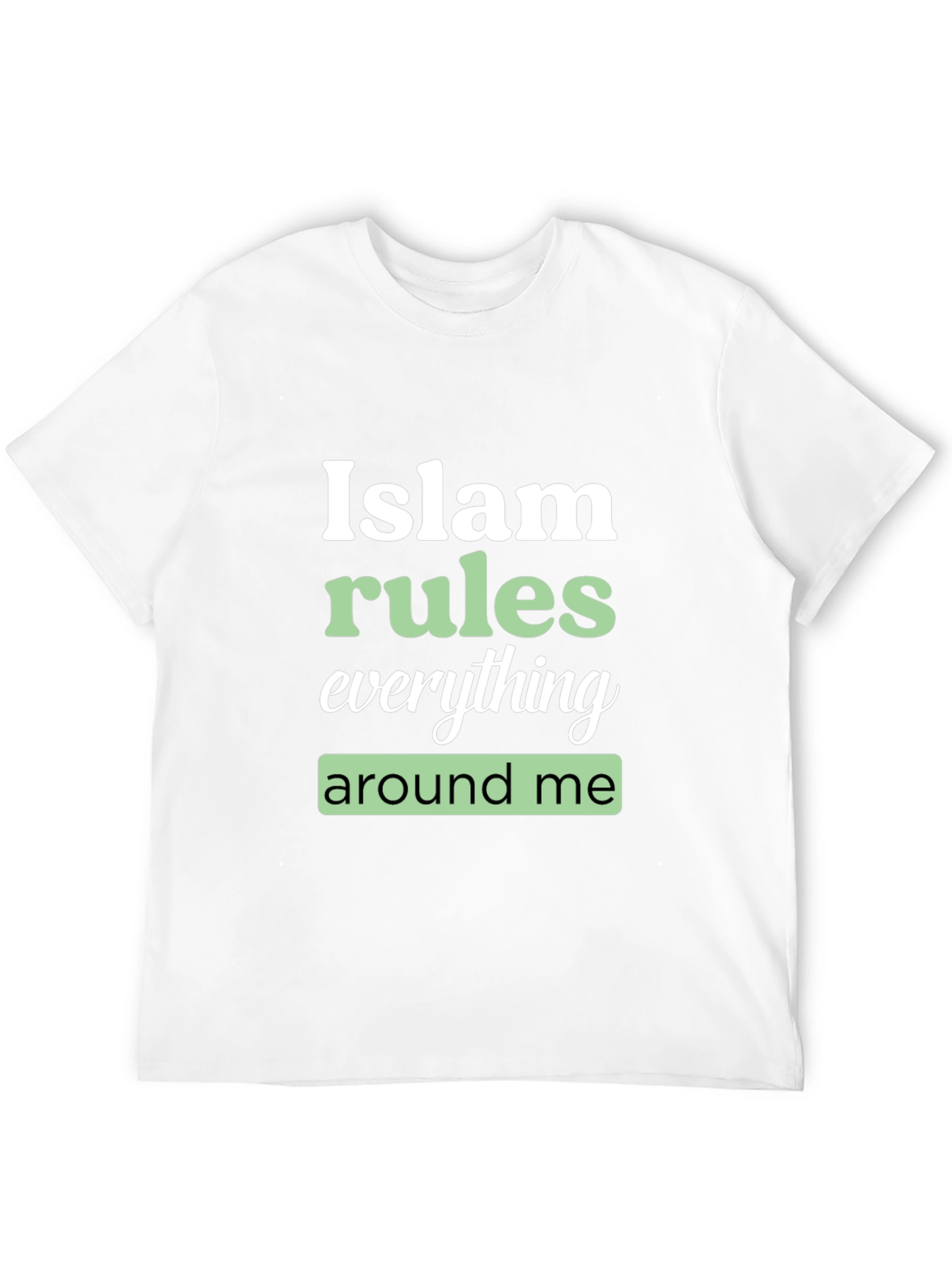 Camiseta Negra Estampada: Islam Rules