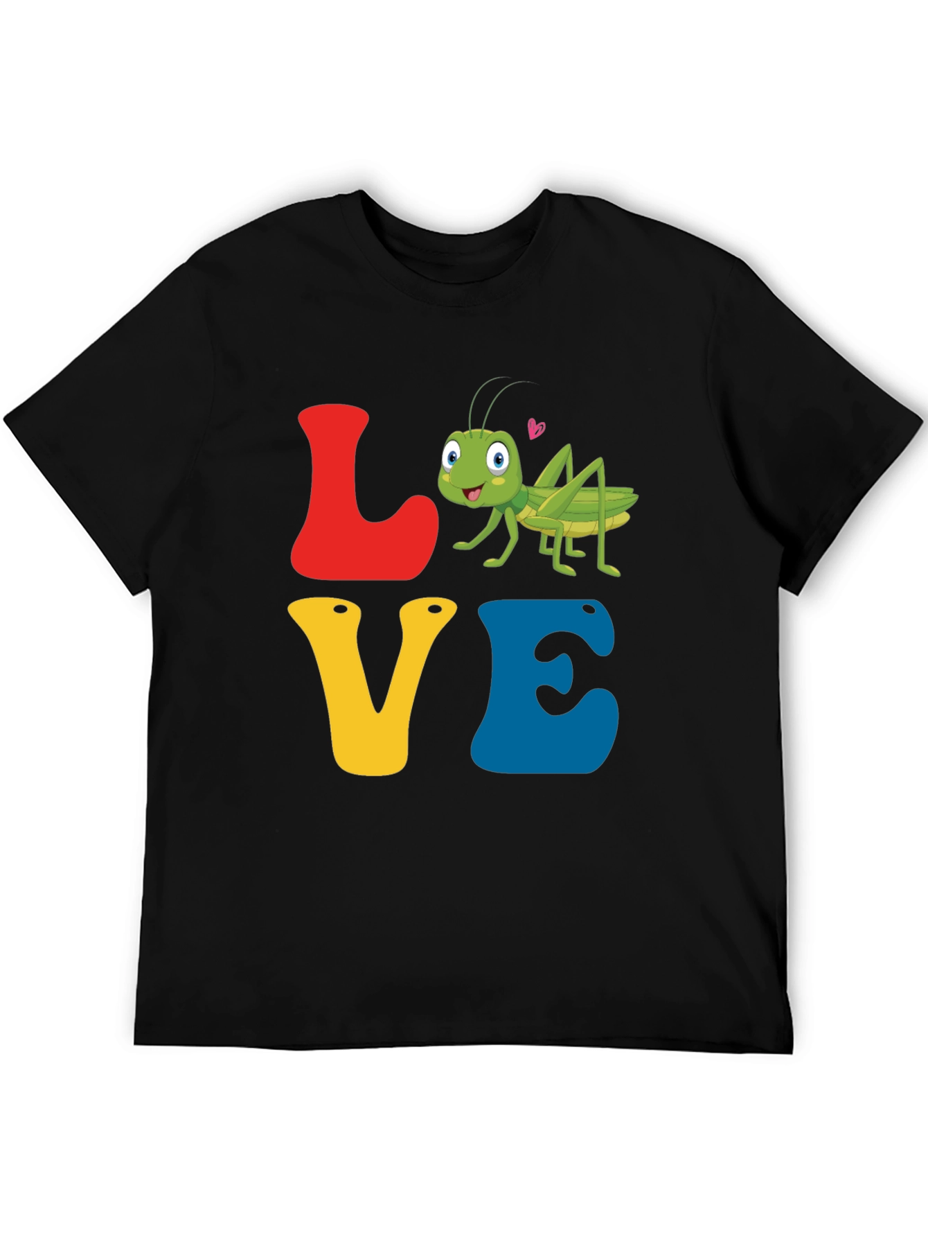 Camiseta Negra Love con Grillo Enamorado