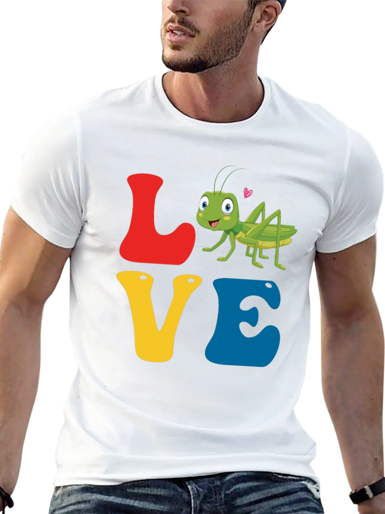 Camiseta Negra Love con Grillo Enamorado