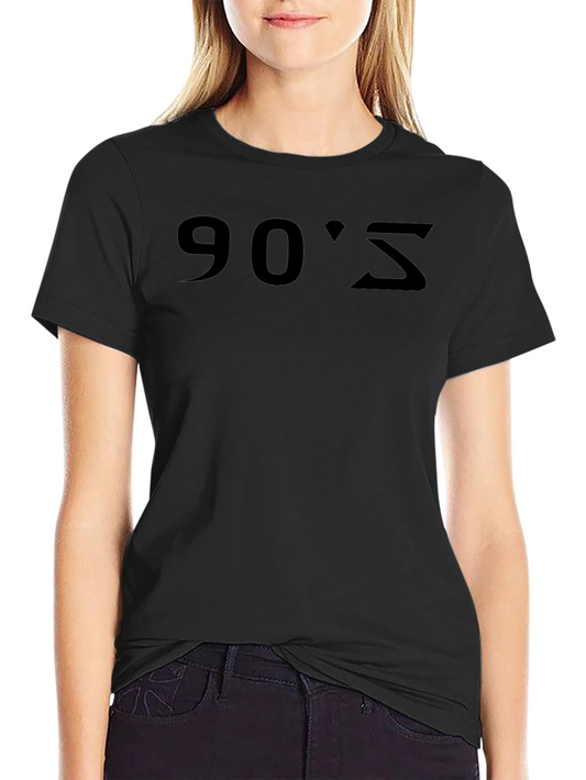 Camiseta Negra 90s Minimalista