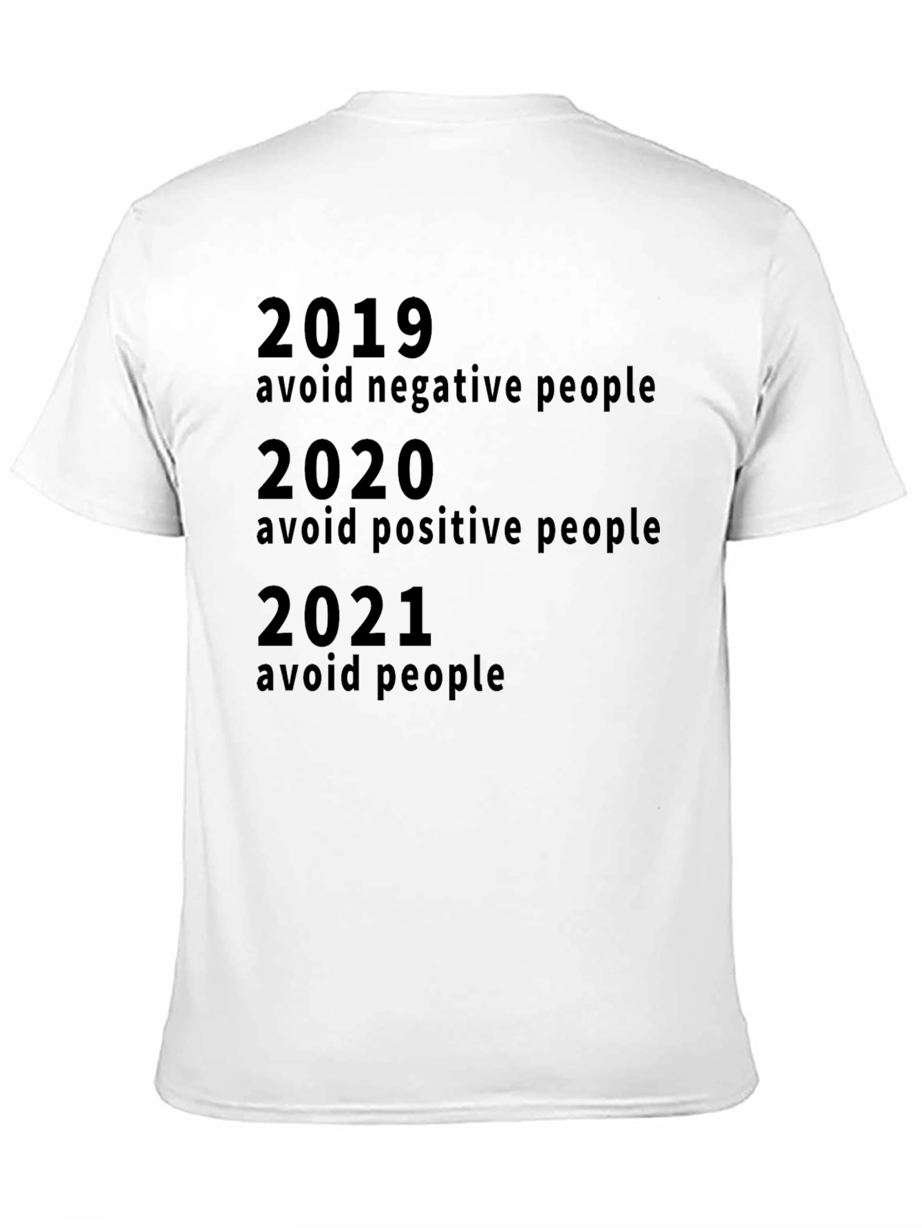 Camiseta Negra Humor Pandemia Años Evitar Gente