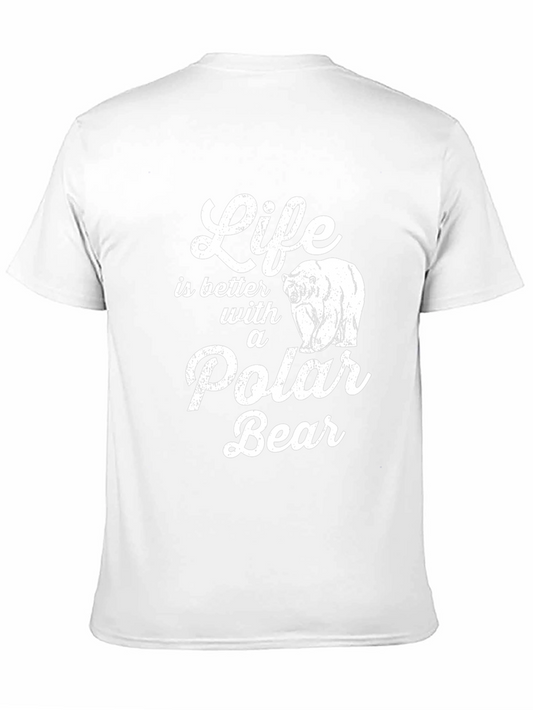 Camiseta Negra con Diseño de Oso Polar