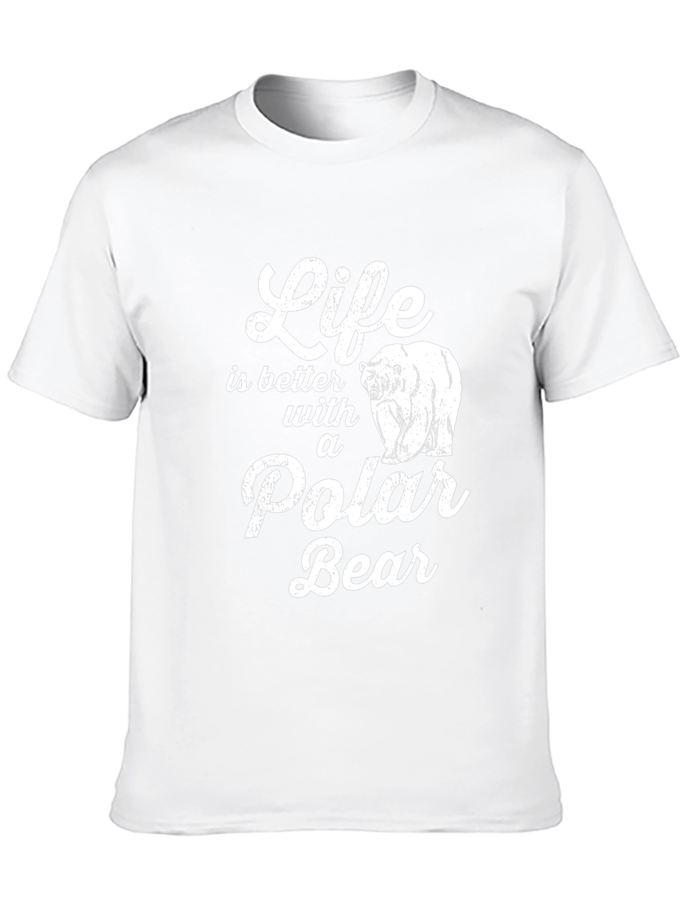 Camiseta Negra con Diseño de Oso Polar