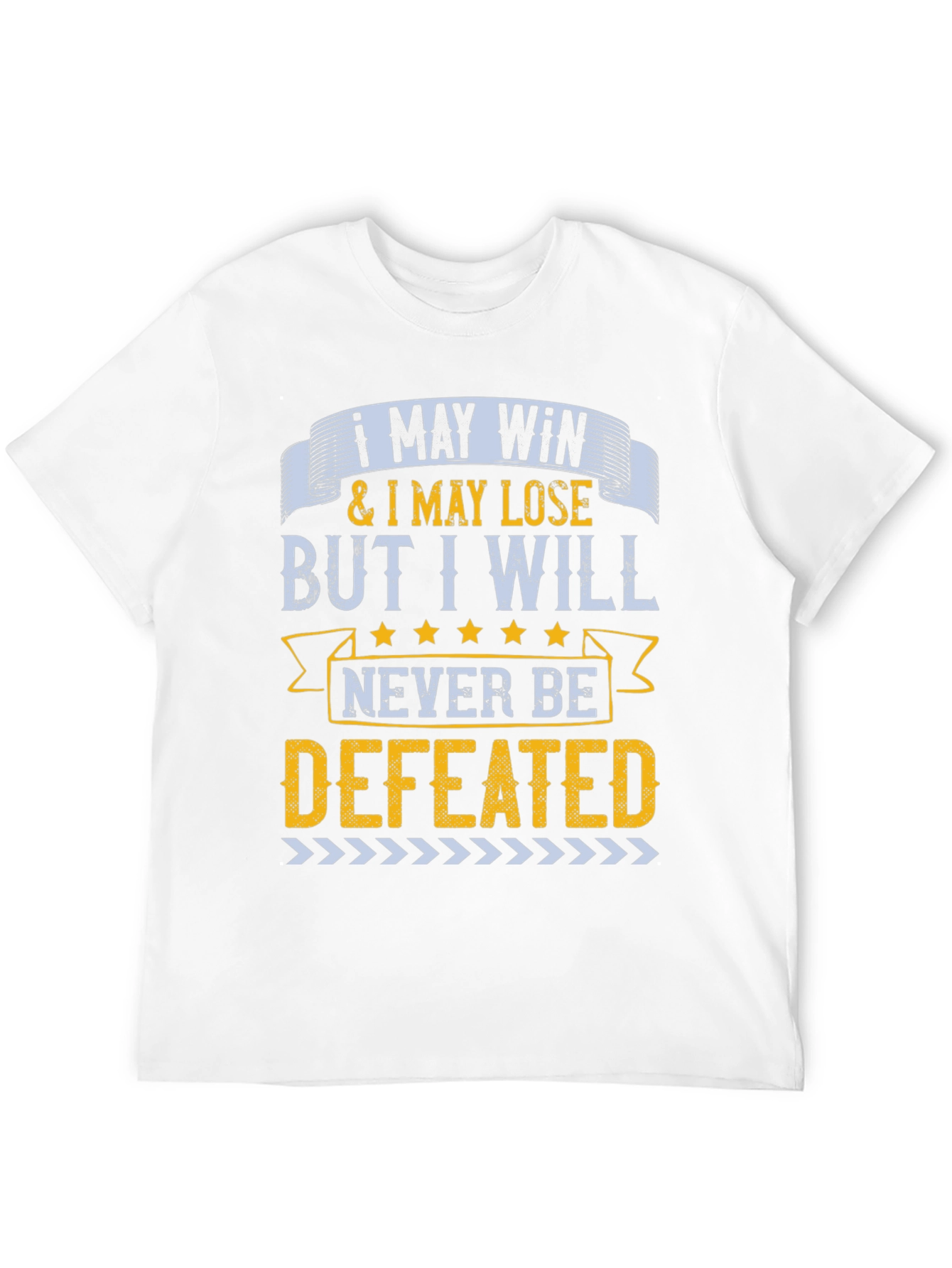 Camiseta Hombre Motivacional: Nunca Seré Derrotado