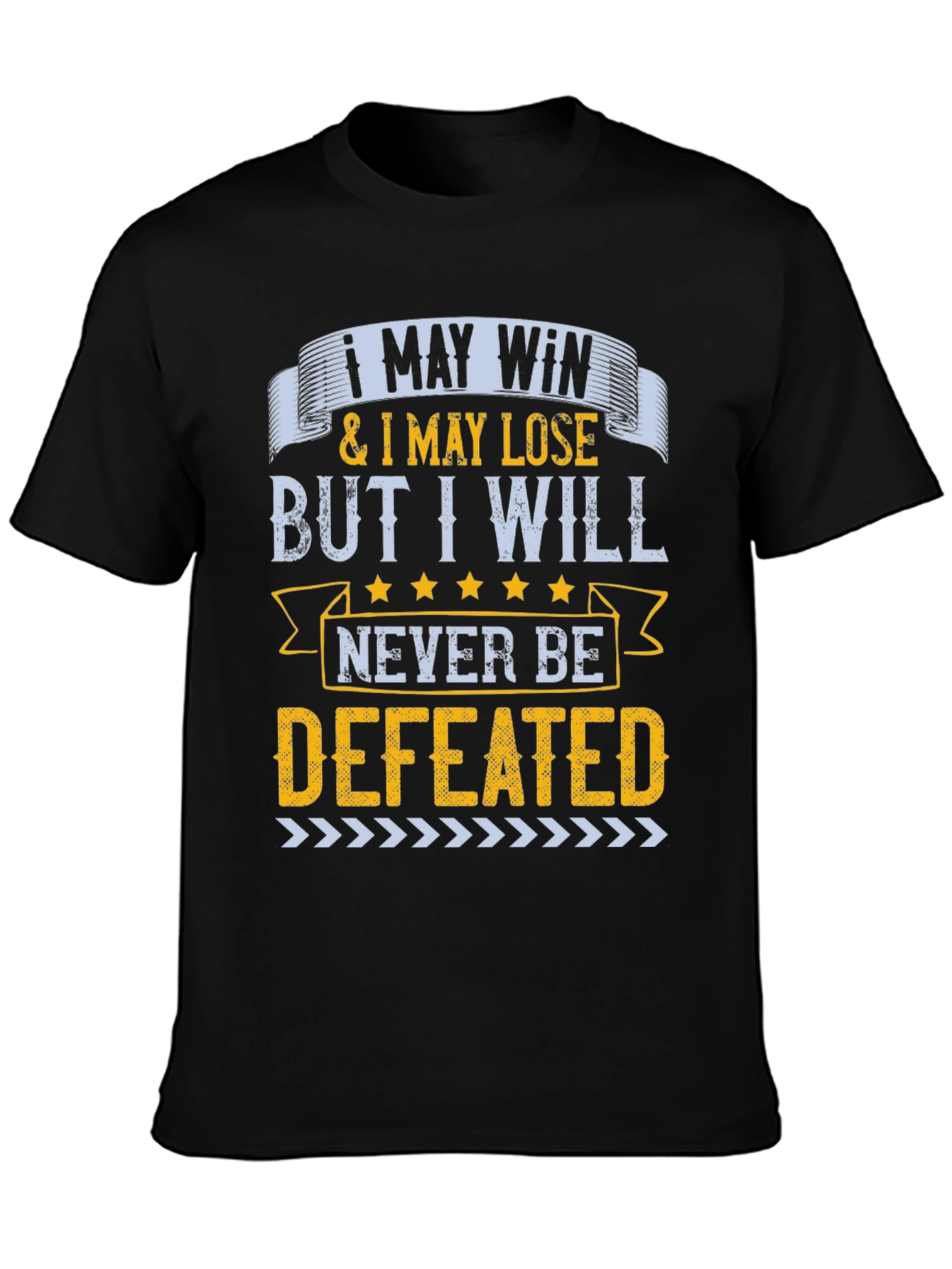 Camiseta Hombre Motivacional: Nunca Seré Derrotado