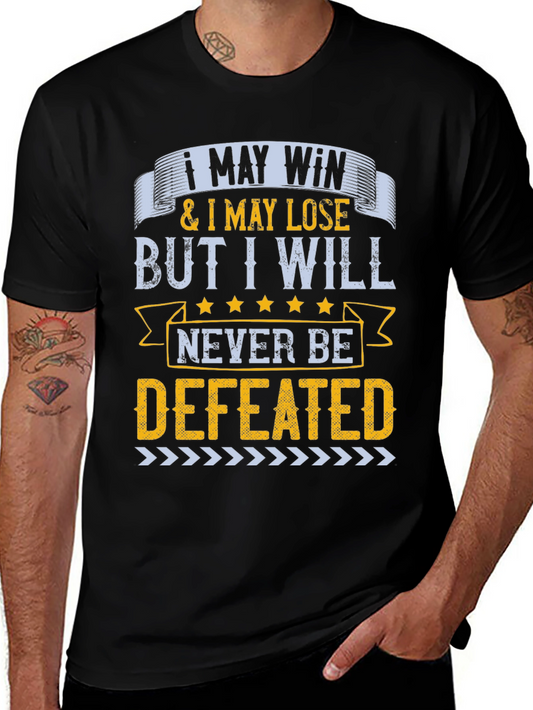 Camiseta Hombre Motivacional: Nunca Seré Derrotado