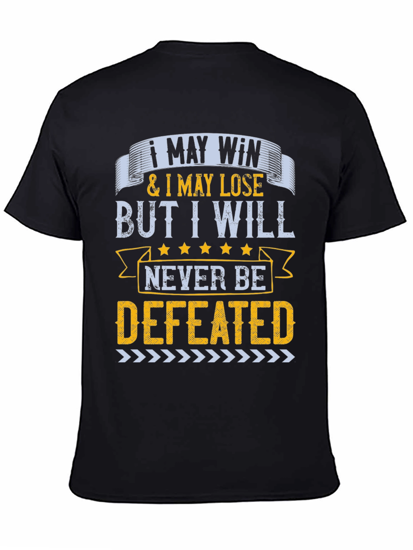 Camiseta Hombre Motivacional: Nunca Seré Derrotado