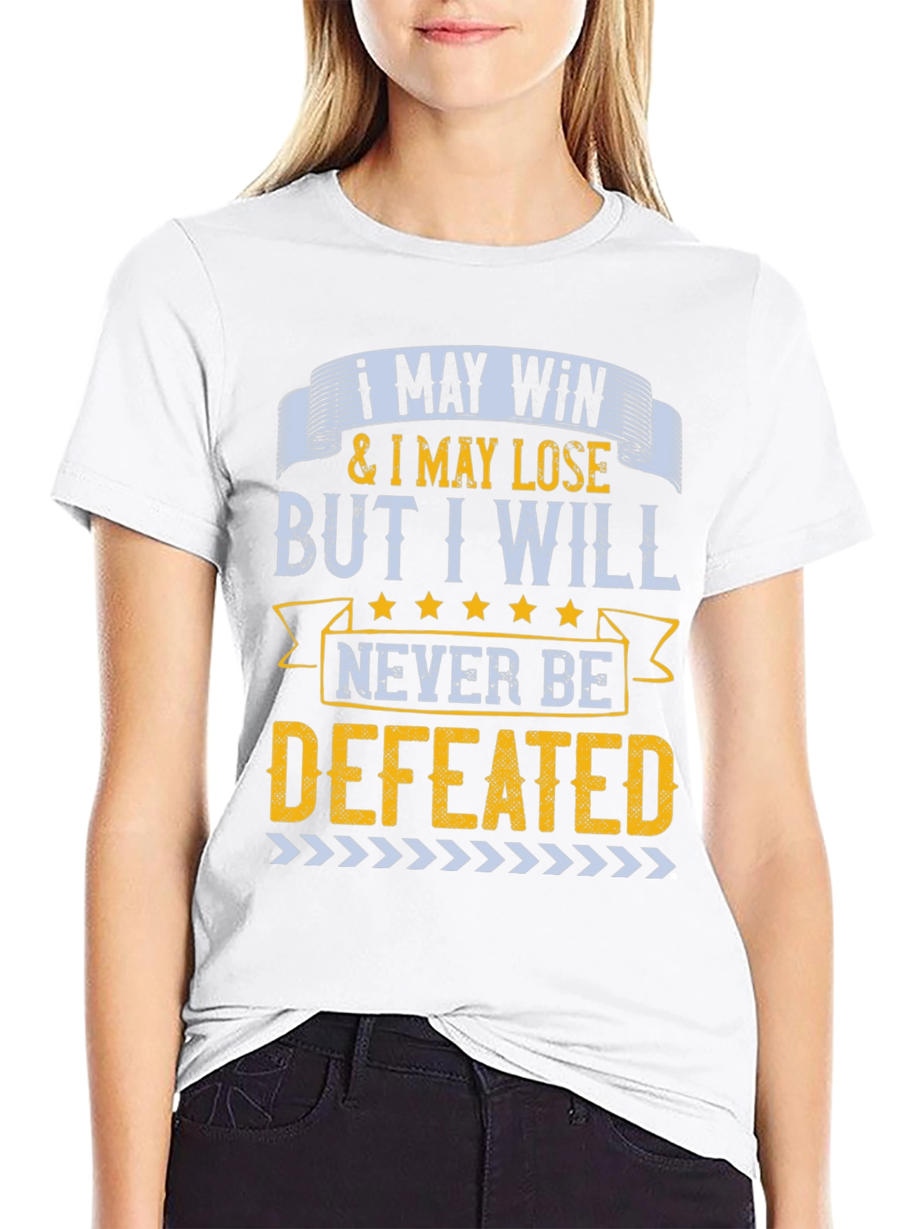 Camiseta Hombre Motivacional: Nunca Seré Derrotado