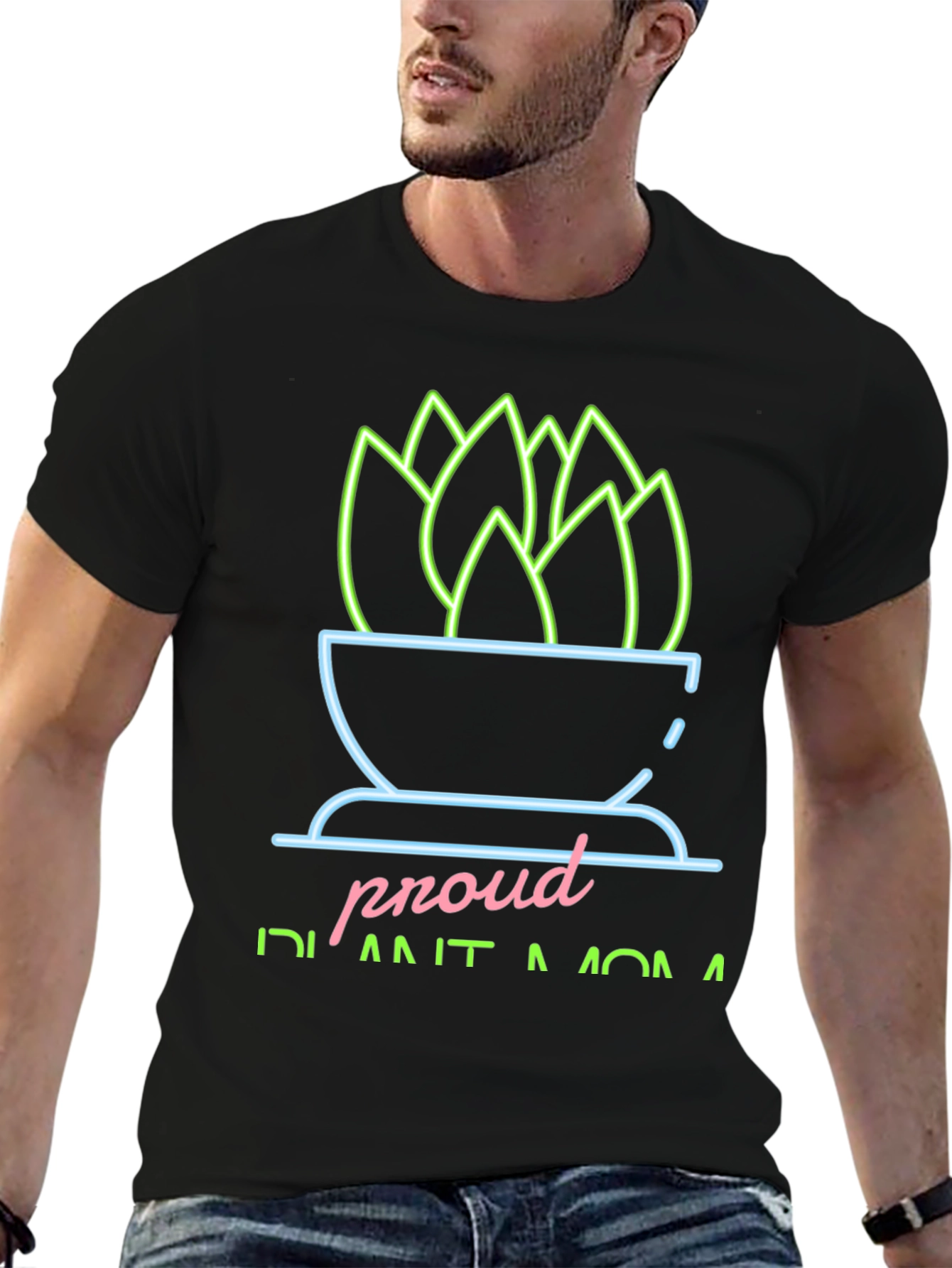 Camiseta Negra Proud Plant Mom