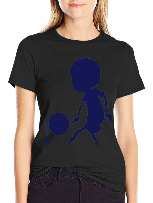 Camiseta Negra Niño Futbolista