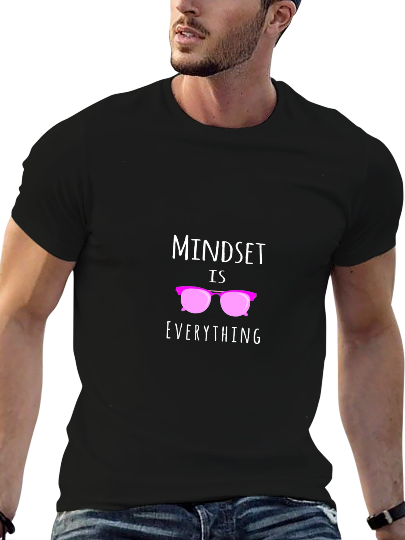 Camiseta Negra con Diseño Motivacional Mindset is Everything