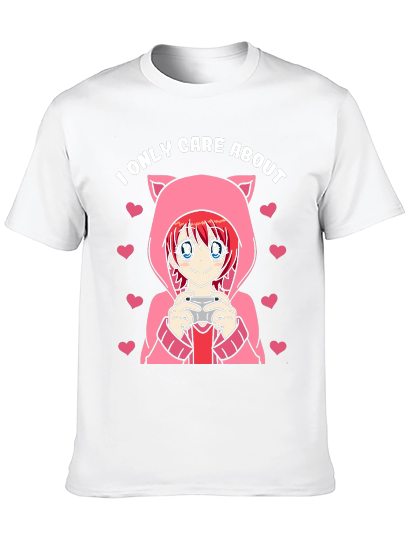 Camiseta Negra Solo Me Importa Anime Gamer