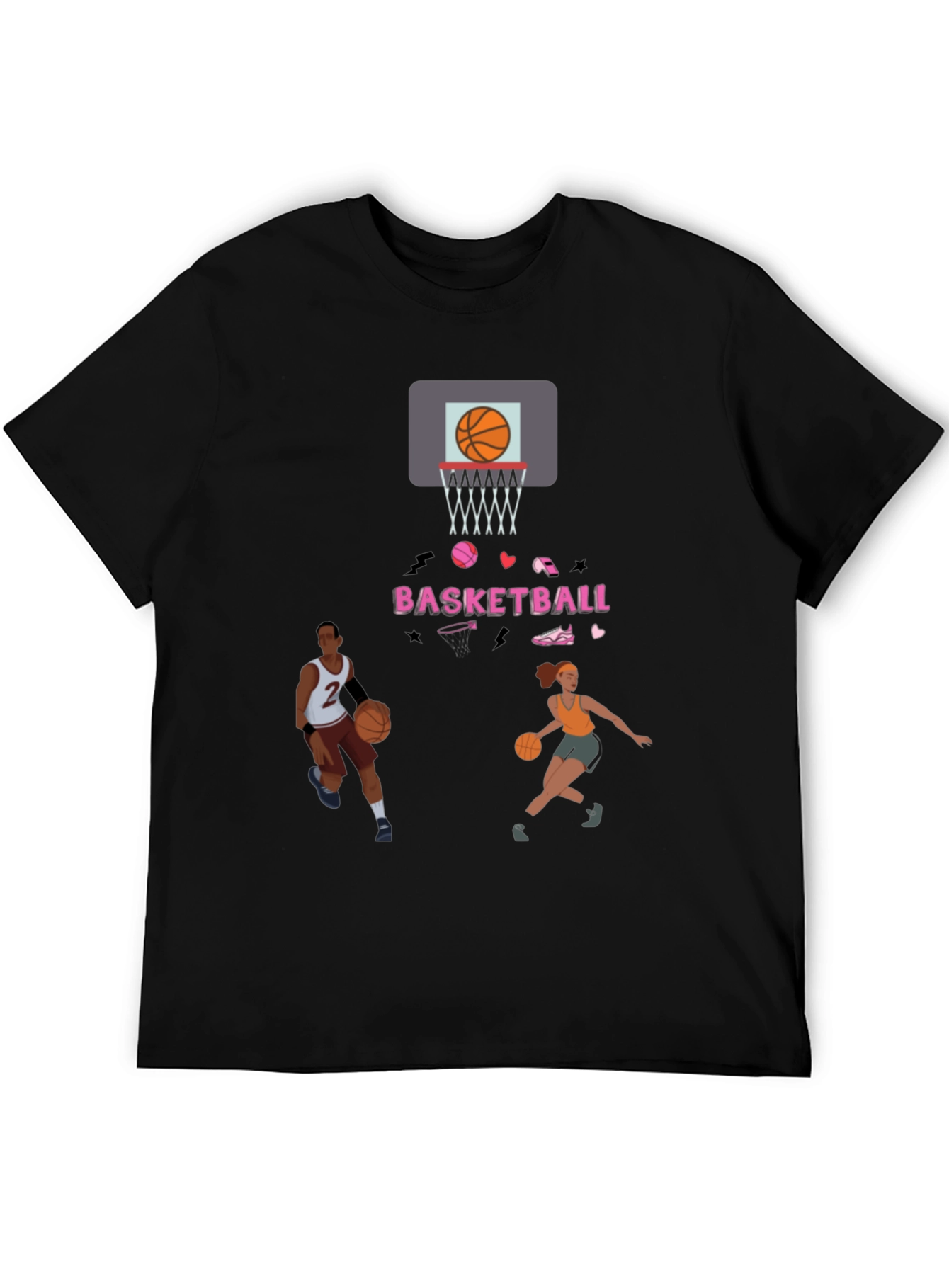 Camiseta de baloncesto con estampado divertido