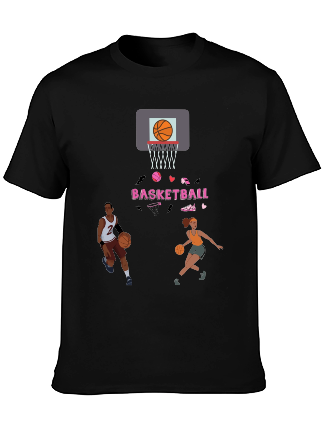 Camiseta de baloncesto con estampado divertido