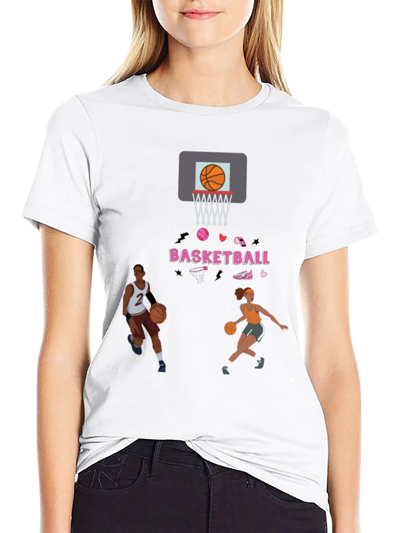 Camiseta de baloncesto con estampado divertido