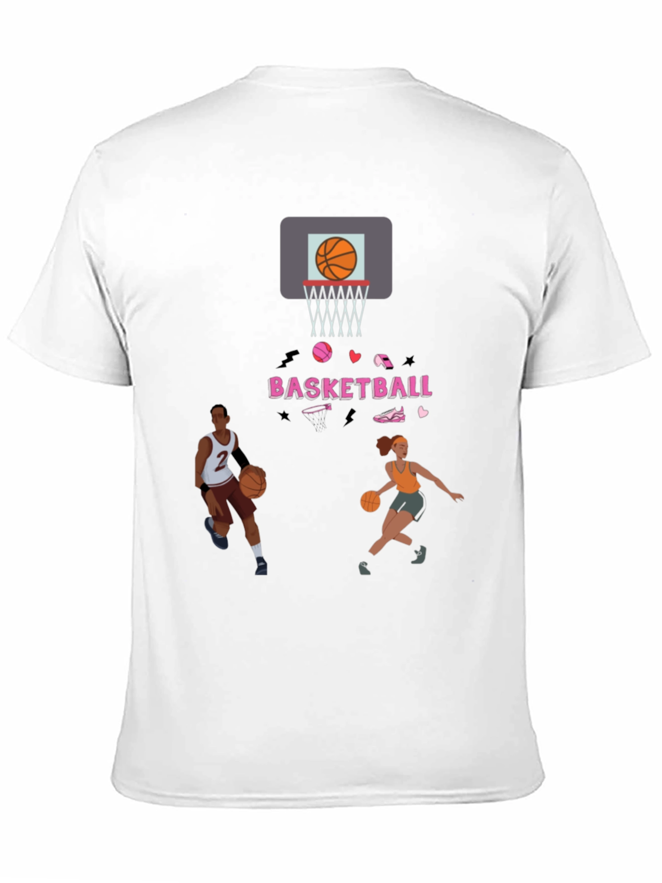 Camiseta de baloncesto con estampado divertido