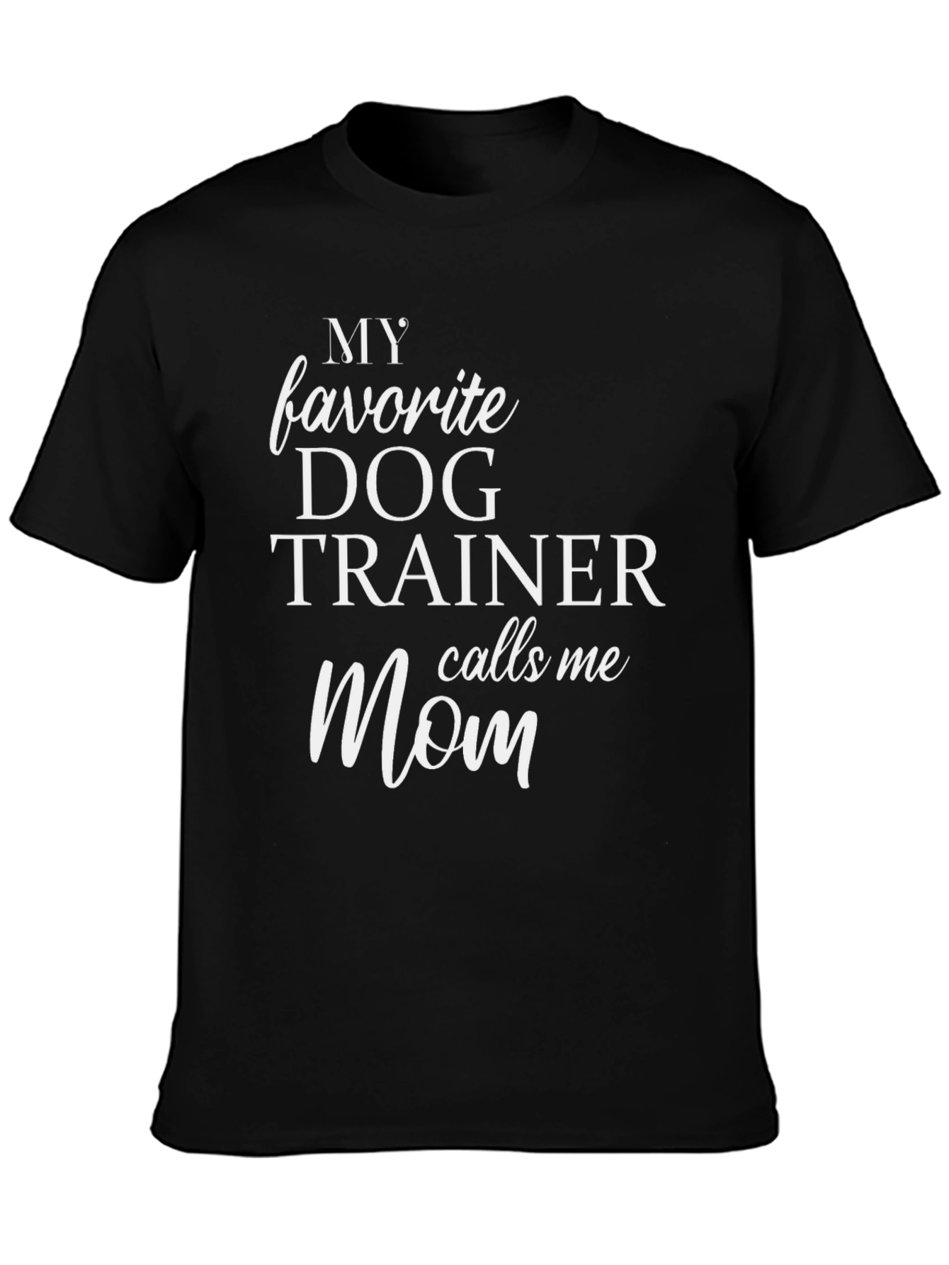 Camiseta Negra Mi Entrenador de Perros Favorito
