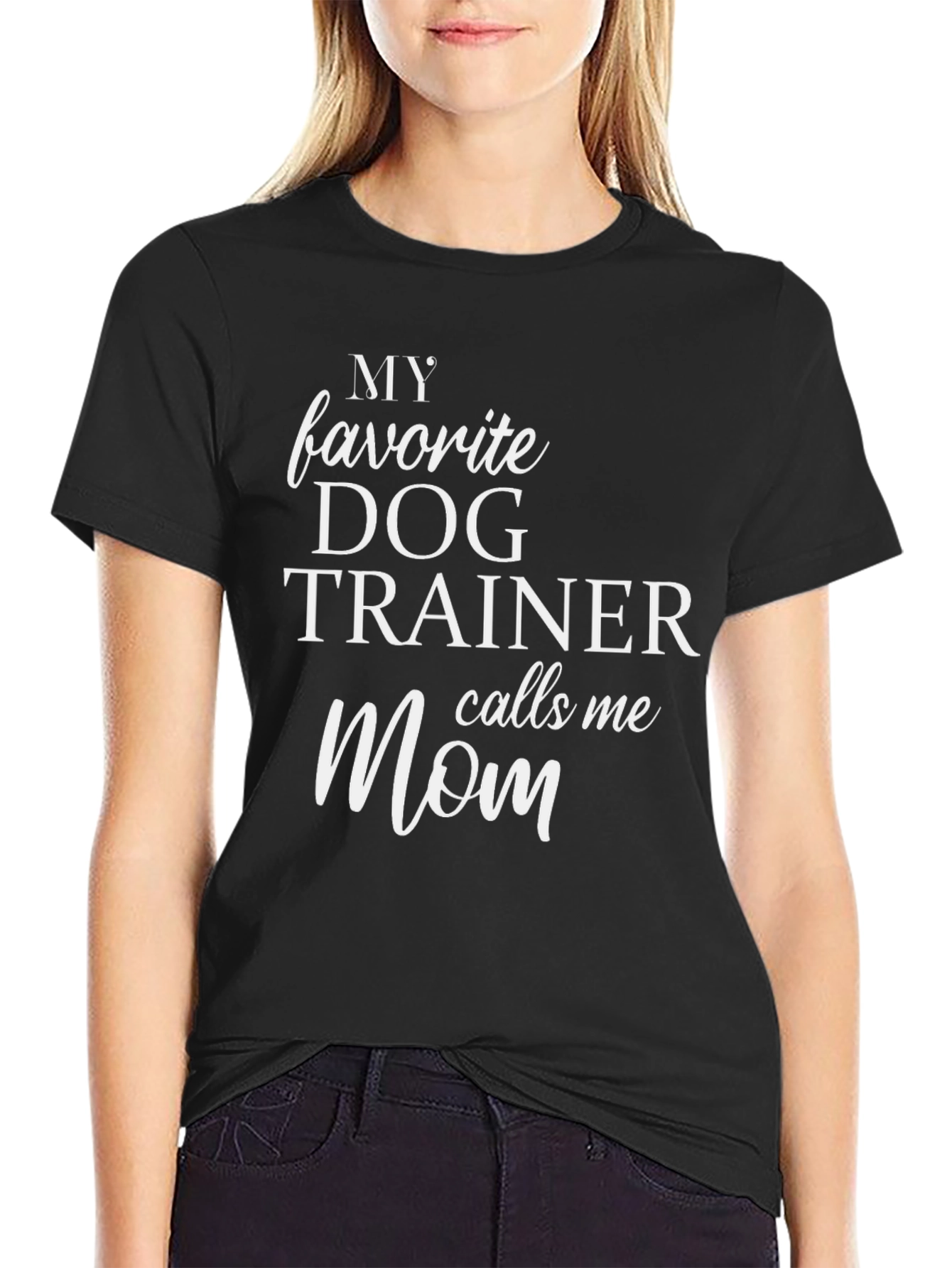 Camiseta Negra Mi Entrenador de Perros Favorito