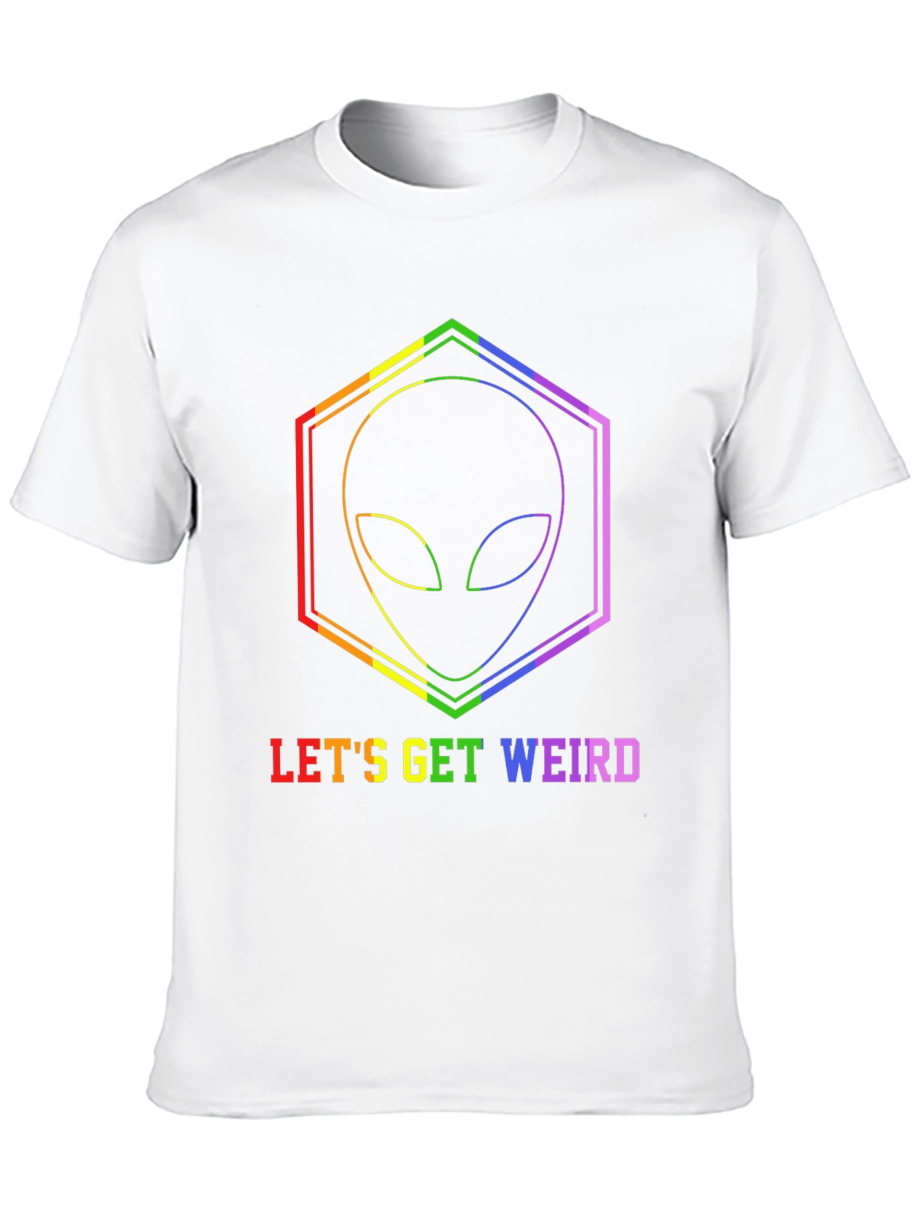 Camiseta Negra Alienígena LGBTQ Lets Get Weird