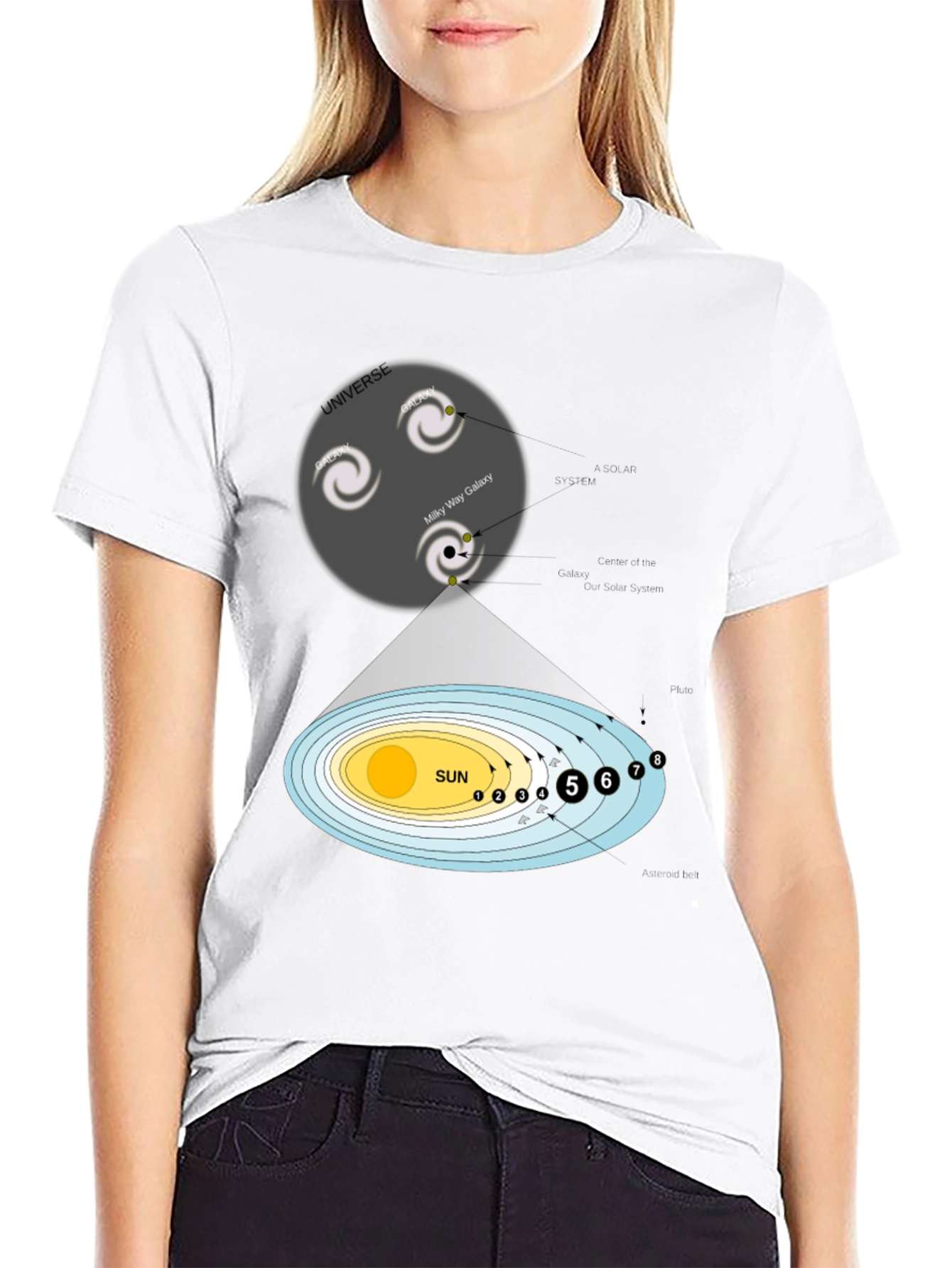 Camiseta Universo y Sistema Solar
